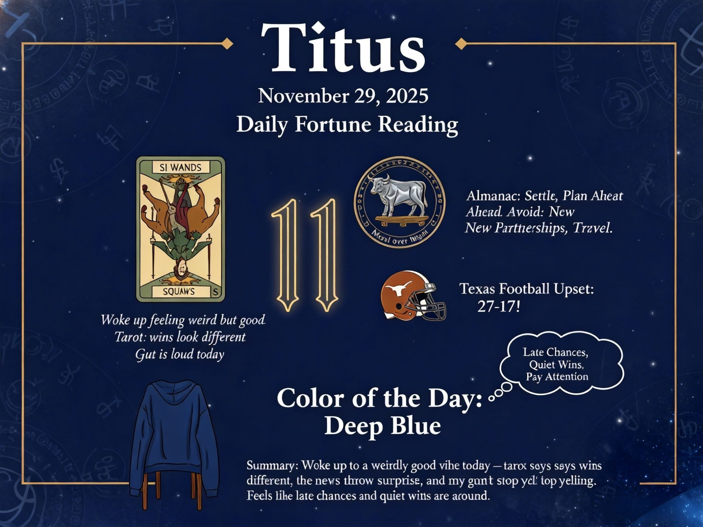 Spiritual Energy Reading for November 29, 2025