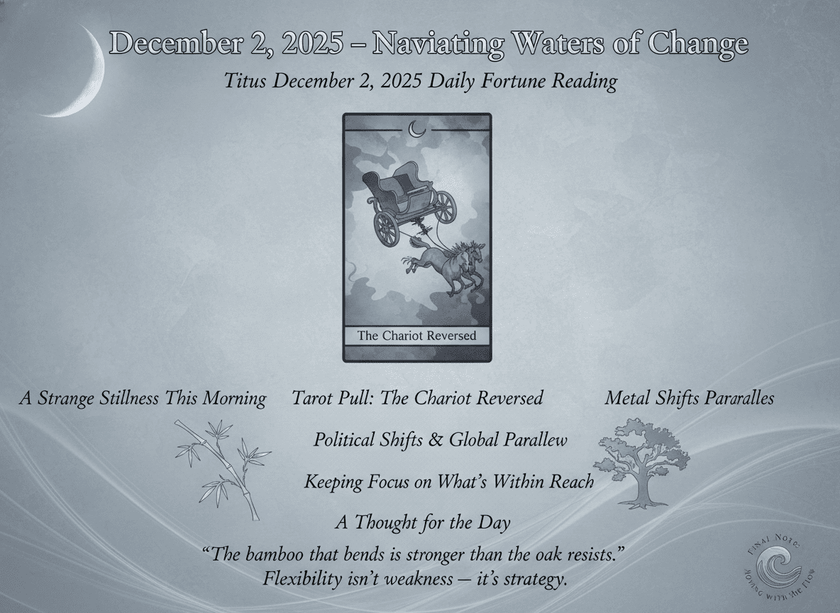 December 2, 2025 – Navigating Waters of Change