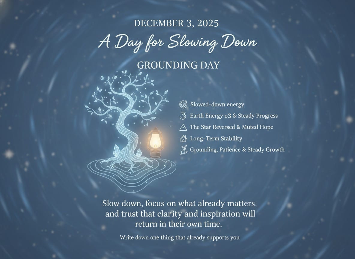 December 3, 2025 — A Day for Slowing Down and Paying Attention