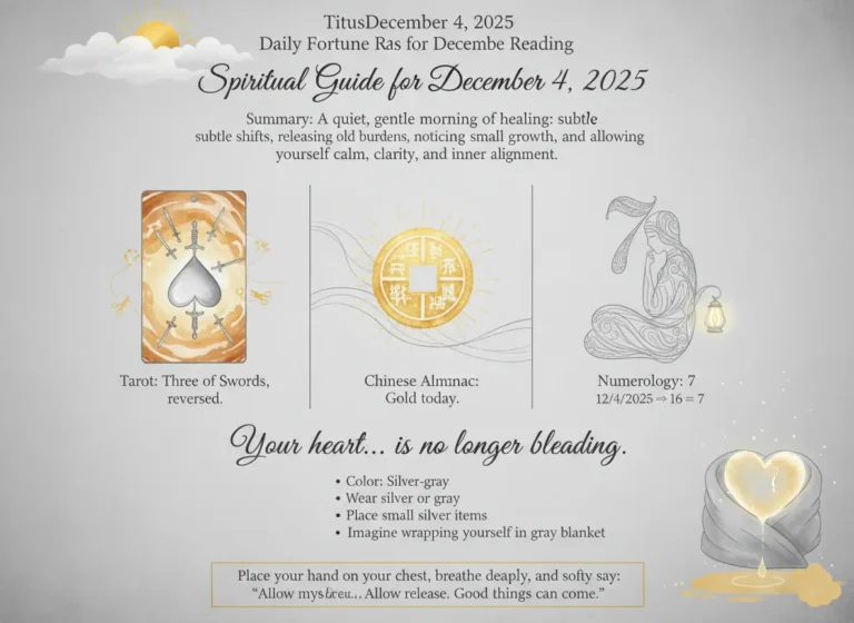 Spiritual Guide for December 4, 2025