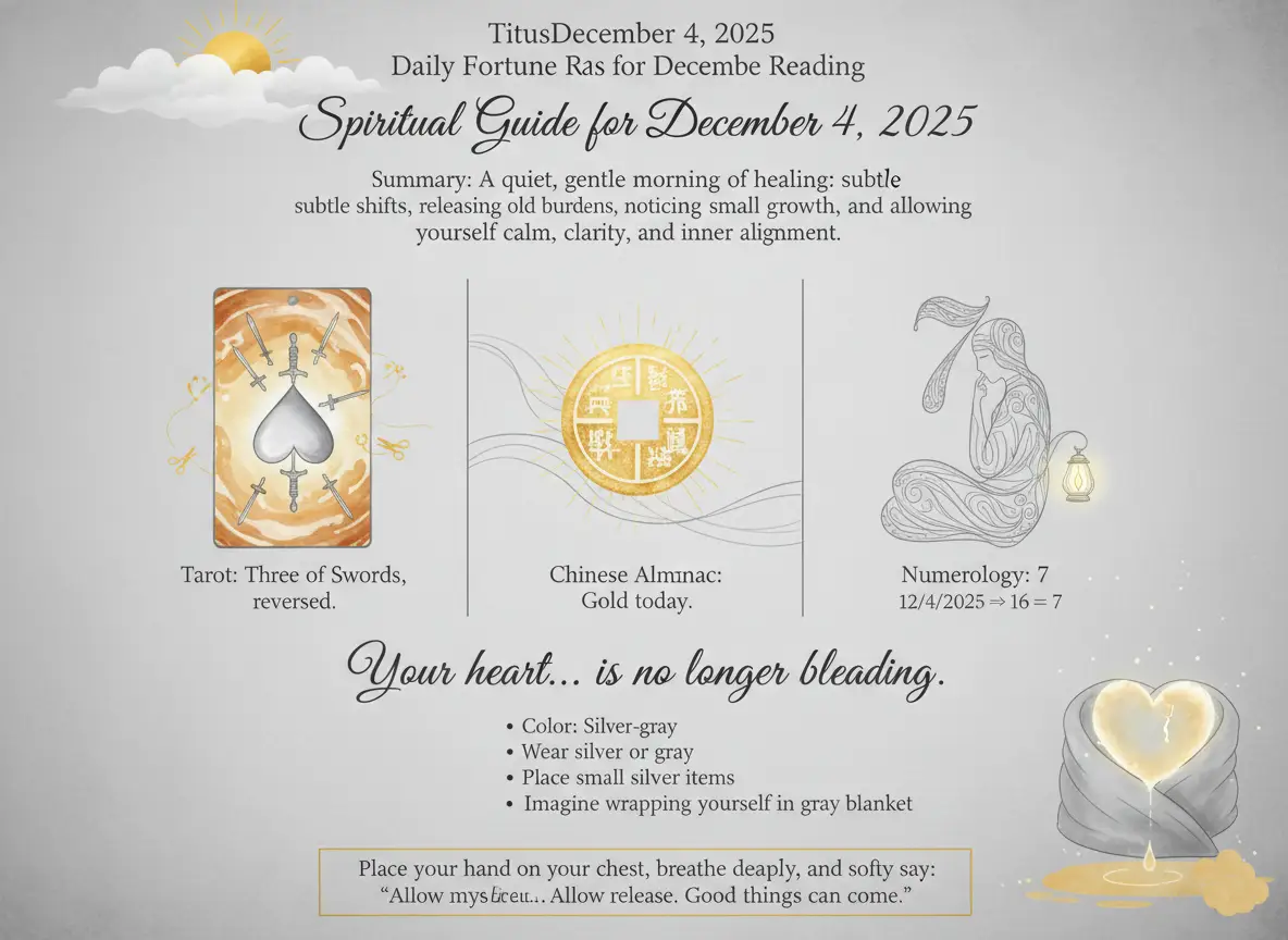 Spiritual Guide for December 4, 2025